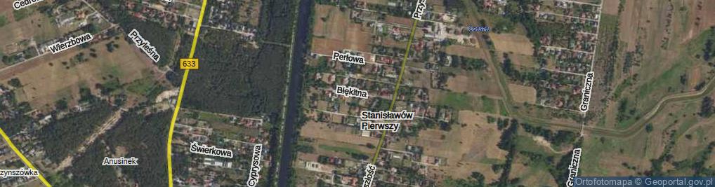 Zdjęcie satelitarne Błękitna ul.